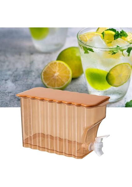 Soğuk Su Isıtıcısı Musluklu Mühürlü Ev Meyve Suyu Şişesi Buzdolabı Meyve Çayı Çiçek Beyaz (Yurt Dışından) fiyatları