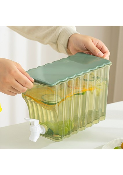 Soğuk Su Isıtıcısı Musluklu Mühürlü Ev Meyve Suyu Şişesi Buzdolabı Meyve Çayı Çiçek Beyaz (Yurt Dışından) indirimleri