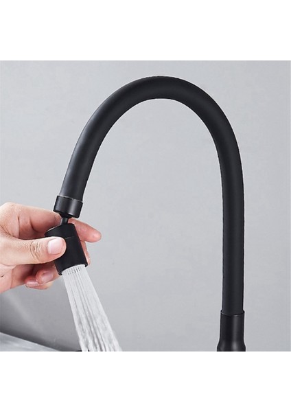 Mutfak Musluk Filtresi Ayarlanabilir Döner Sıçrama Önleyici Musluk Nozulu Bubbler Lavabo Gümüş A (Yurt Dışından)