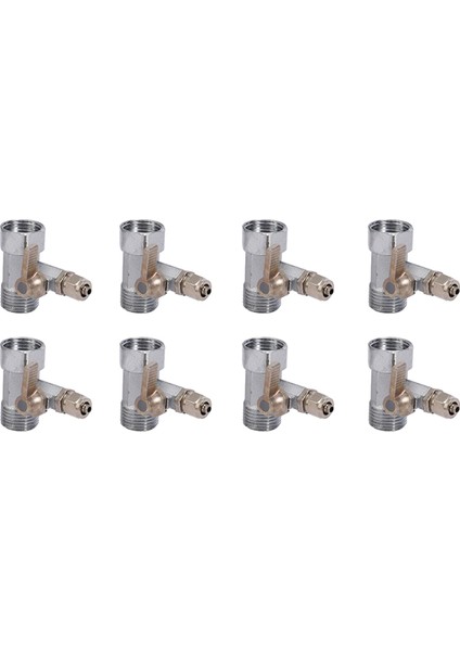 8x Besleme Suyu Adaptörü 1/2 Inç Ila 1/4 Küresel Vana Musluk Musluğu Ters Ozmoz Gümüş (Yurt Dışından)