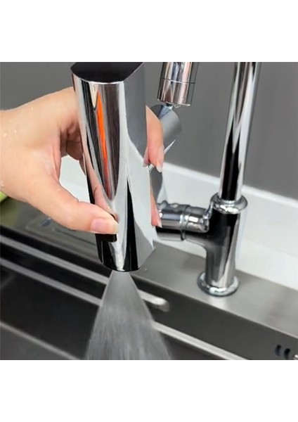 Evrensel Döndürme Genişletici Musluk Havalandırıcı Plastik Sıçrama Filtresi Mutfak Lavabo Muslukları Bubbler Nozul Robotik Gümüş (Yurt Dışından) indirimleri