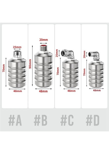 304 Paslanmaz Çelik Şamandıra Küresel Vana Tam Otomatik Seviye Kontrolörü Su Kulesi Tankı Mutfak Musluğu Tam B (Yurt Dışından) modelleri