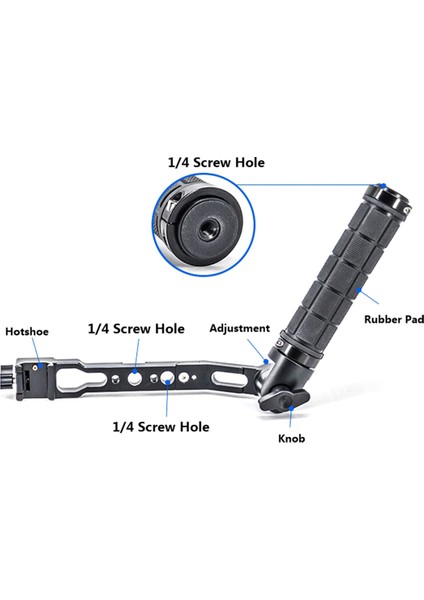 Açı Saplı Tutacak El Izgarası Gimbal 1/4 Dişli El Tipi Sabitleyici Model: Rs3 Rs2 Rsc2 (Yurt Dışından)