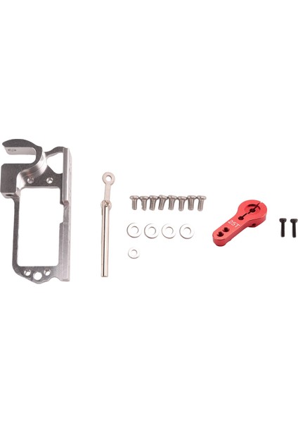 2x Servo Parabolik Anahtar Cihazı Hava Aracı Atma Tarot Dağıtıcısı 25T Kol ile ES3001 Için, Gümüş+Kırmızı (Yurt Dışından)