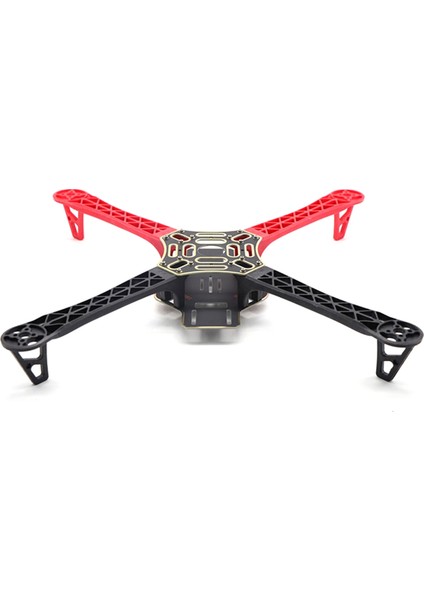 F450 Drone Kamera Alev Tekerlek Kıt 450 Çerçeve Rc 4 Eksenli Multikopter Quadcopter Siyah+Kırmızı (Yurt Dışından)
