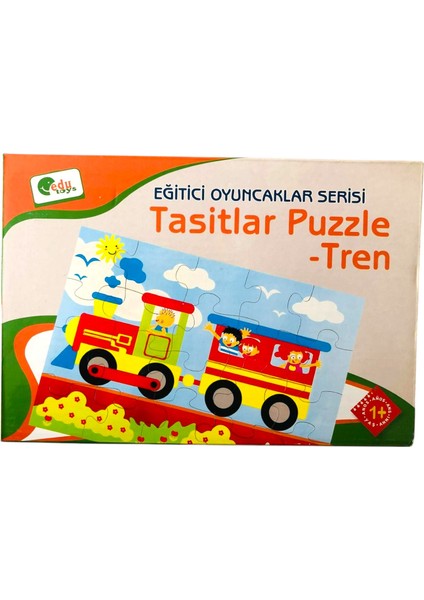 Ahşap Taşıtlar Puzzle Tren 20 Parça