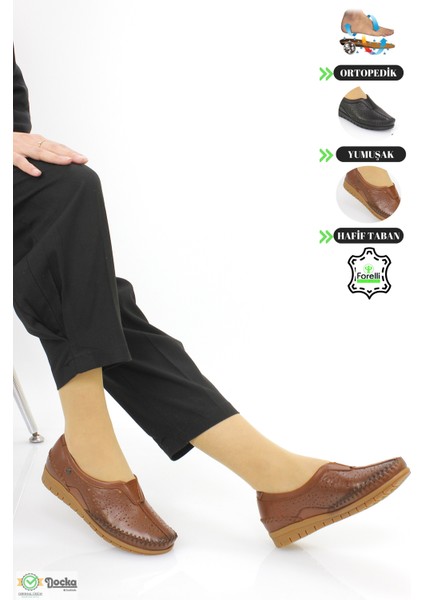 Kadın Tam Ortopedik Hakiki Deri Yazlık Anne Ayakkabısı F5Z/YA2349