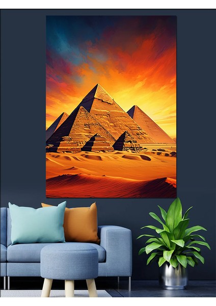 Çöl Piramitleri Dekoratif Kanvas - Mdf Ahşap Tablo modelleri