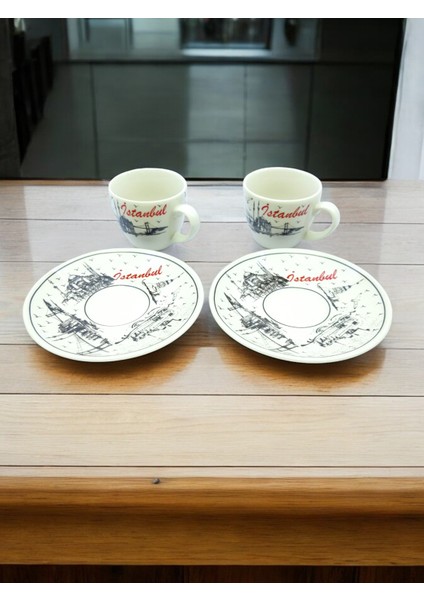 Ahh Istanbul 2 Kişilik Porselen Kahve Fincan Takımı fiyatları