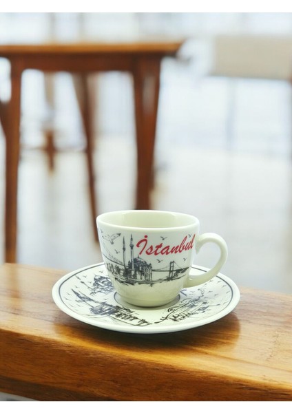 Ahh Istanbul 2 Kişilik Porselen Kahve Fincan Takımı modelleri