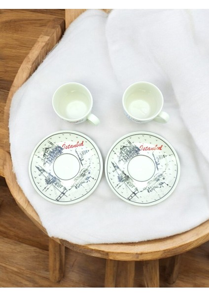 Ahh Istanbul 2 Kişilik Porselen Kahve Fincan Takımı indirimleri