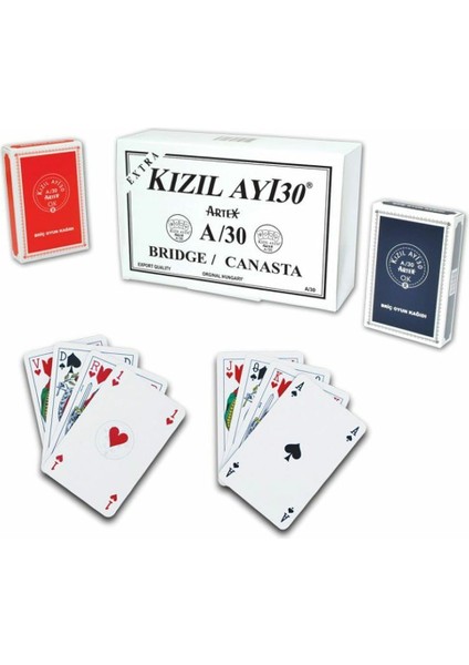 1030165 Ext Kızıl Ayı Artex A30 Oyun Kağıdı -Star Okey