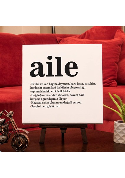 Kelime Anlamlı Kanvas Tablo