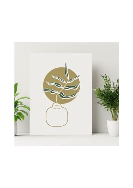 Bohemian Plant Tasarımlı 30 x 40 Kanvas Tablo - Dekoratif Duvar Tablosu modelleri