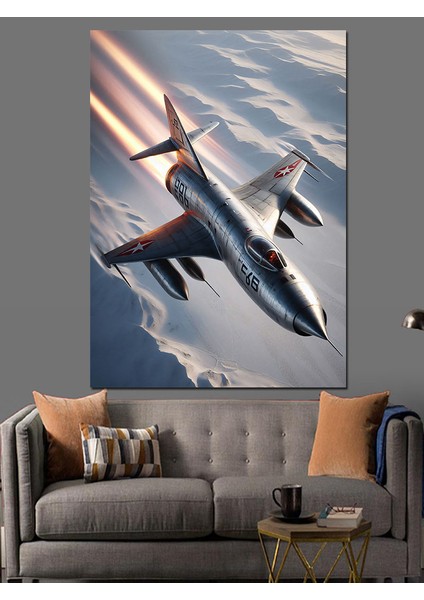 Jet Uçağı Dekoratif Kanvas - Mdf Ahşap Tablo fiyatları
