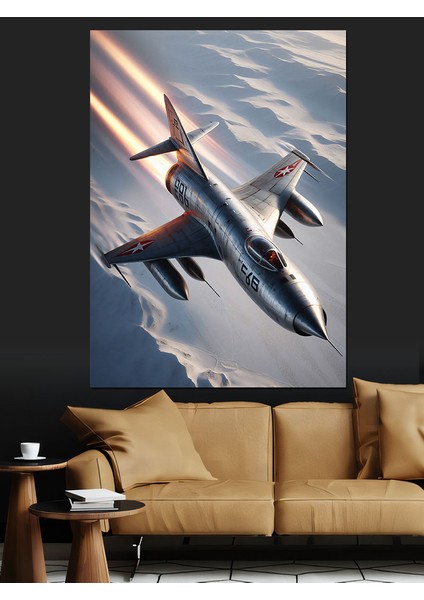 Jet Uçağı Dekoratif Kanvas - Mdf Ahşap Tablo fırsatları