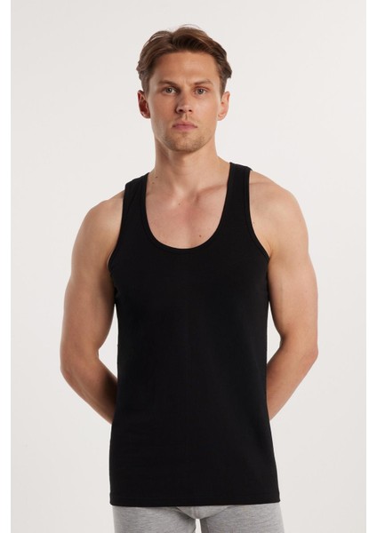 3 Adet Compact Penye Siyah Erkek Atlet %100 Pamuk Standart Fit Normal Kesim 3'lü Paket fiyatları