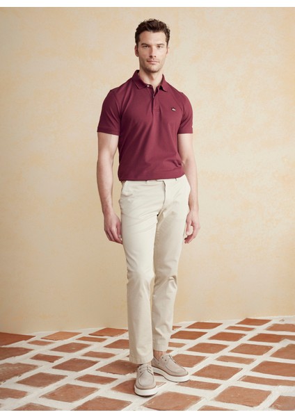 Normal Bel Düz Paça Standart Bej Erkek Pantolon BBSS25MPT001