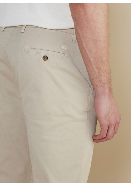 Normal Bel Düz Paça Standart Bej Erkek Pantolon BBSS25MPT001