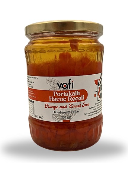 Portakallı Havuç Reçeli 700 gr