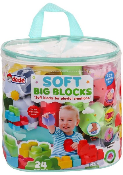 04008 Yumuşak Big Bloklar Çanta 24 Parça -Fentoys