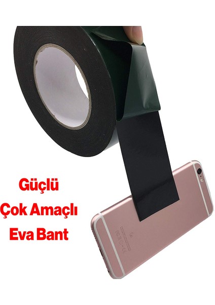 Çift Taraflı Köpük Sünger Bant Eva Yapıştırma Montaj Bandı Siyah 50 mm x 10 Metre fırsatları