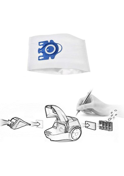 Gn Airclean 3D Verimli Toz Torbaları Için 12 Adet Elektrikli Süpürge Torba Parçasını Değiştirin (Yurt Dışından) indirimleri