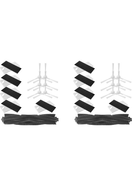 2x Yedek Parça Silindir Fırça Yan Fırçalar Hepa Filtreler Q11 Robot Süpürge Aksesuarlarıyla Uyumlu (Yurt Dışından)