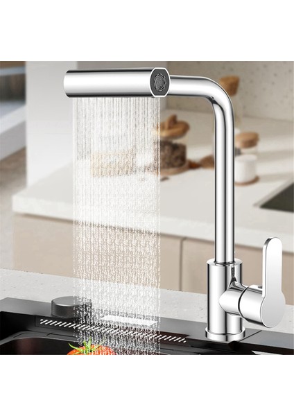 4 Mod Şelale Mutfak Musluğu Akış Püskürtücü Sıcak Soğuk Tek Delikli Güverte Üstü Su Lavabo Bataryası Yıkama Musluğu Siyah (Yurt Dışından) fiyatları