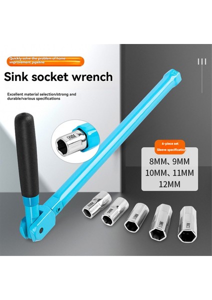 Musluk Anahtarı El Aletleri Sıhhi Tesisatçı Soketi Lavabo Havza Musluğu Banyo Seti Için Geri Kurulum Aleti (Yurt Dışından) fırsatları