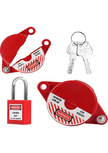 Sürgülü Vana Kilitleme Cihazı ve Emniyet Kilidi Seti, 1 Ila 2-1/2 Dış Bahçe Musluk Düğmesi Tank Kolları Için (Yurt Dışından)