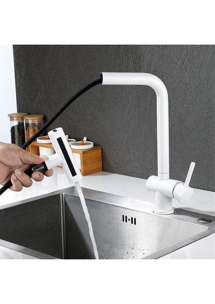 Çekmeceli Su Çıkışı Şelale Mutfak Çok Fonksiyonlu Paslanmaz Çelik Lavabo Için (Beyaz) (Yurt Dışından)