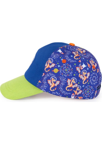 Ponix 7-10 Yaş Erkek Çocuk Şapkası – Ejderha Temalı, Simli Mavi ve Yeşil, Ayarlanabilir ve Nefes Alabilir Tasarım fiyatları