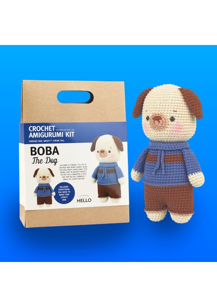 Tığ Işi Amigurumi Yapım Kiti (Boba The Dog)
