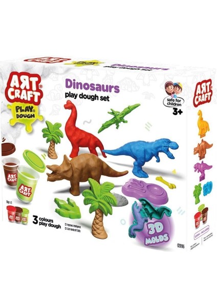 03996 Art Craft Dinozorlar Hamur Set 168 gr -Fentoys fiyatları