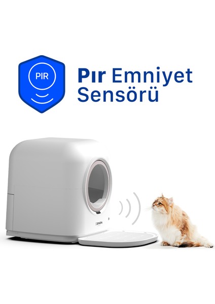 Akıllı Otomatik Kedi Tuvaleti UV Sterilizasyonlu Cat Cleaner ve Yedek Çöp Torbası Eko Paket Seti
