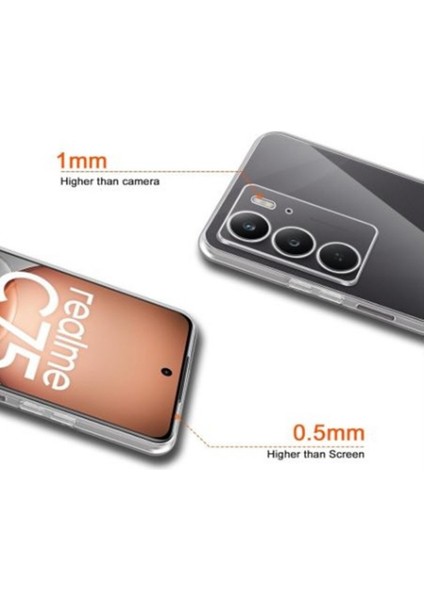 Realme C75 Uyumlu Kılıf Şeffaf Silikon