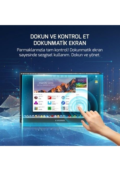 15.6" IPS Dokunmatık E15T 4ms 60HZ Mhdmı-Usbc Taşınabilir Monitör