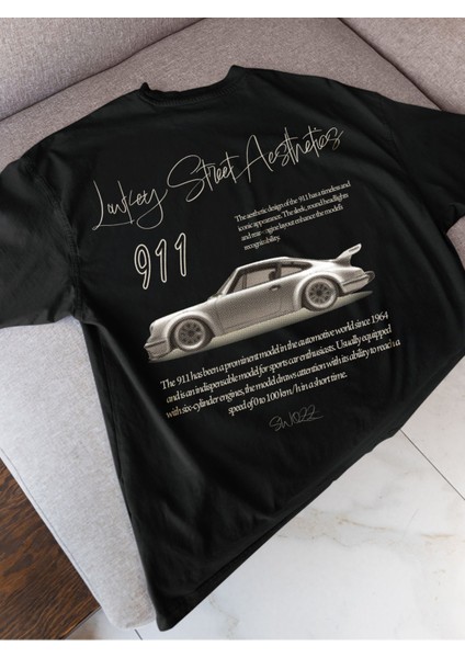 Oversize Porsche 911 Özel Tasarım Oversize T-Shirt