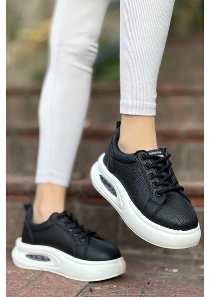 Günlük Kadın Sneaker Örgü Bağcıklı Hafif Kalın Yüksek Balon Taban Yürüyüş Spor Ayakkabı 5750