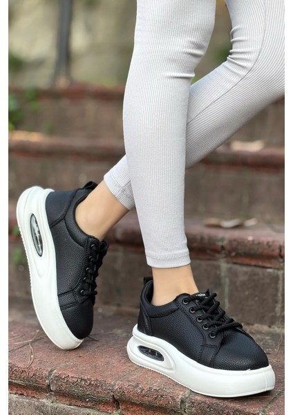 Günlük Kadın Sneaker Örgü Bağcıklı Hafif Kalın Yüksek Balon Taban Yürüyüş Spor Ayakkabı 5750