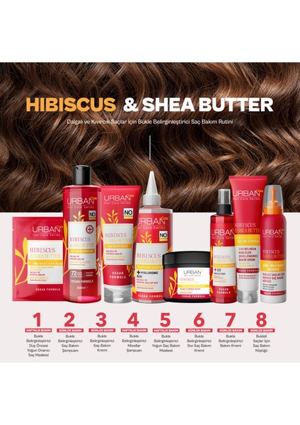 Hibiscus & Shea Butter Bukle Belirginleştirici Saç Bakım Şampuanı 350 ml x3
