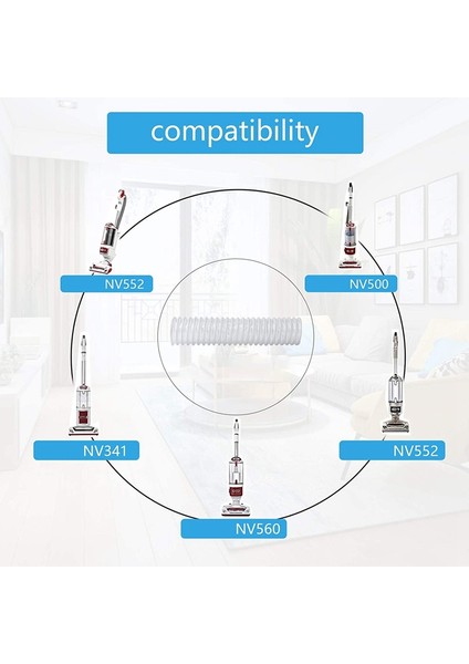Alt Kanal Hortumu Değişimi 1-1/2 Inç Shark Rotator Elektrikli Süpürge NV341, NV470, NV472, NV500, NV500CO, NV501, NV552 (Yurt Dışından)