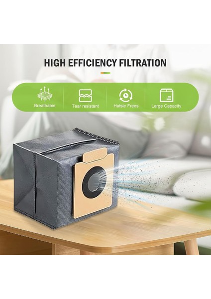 Eufy Clean X8 Pro X10 Pro Omni Robot Süpürge Torbaları Için 12 Paket Yedek Toz Torbası (Yurt Dışından)