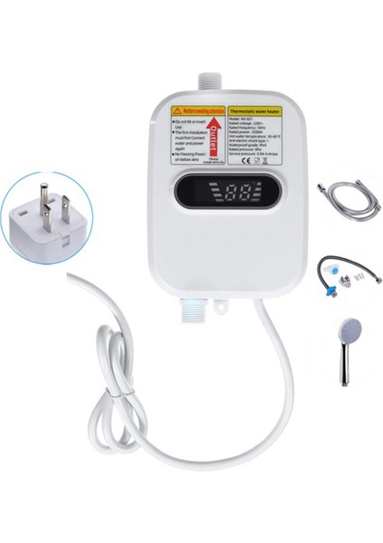 3500W Elektrikli Thankless Anında Sıcak Su Isıtıcısı 110V Banyo Musluğu Musluk Isıtma 3 Saniye Abd Fişi (Yurt Dışından)