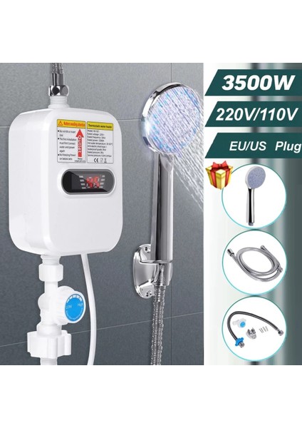 3500W Elektrikli Thankless Anında Sıcak Su Isıtıcısı 110V Banyo Musluğu Musluk Isıtma 3 Saniye Abd Fişi (Yurt Dışından) fiyatları