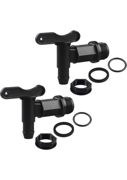 2 Set Tambur Musluk Kova Muslukları Conta Plastik Yapı Malzemeleri Galonluk Tamburlar Için Npt Bağlantısı (Yurt Dışından)