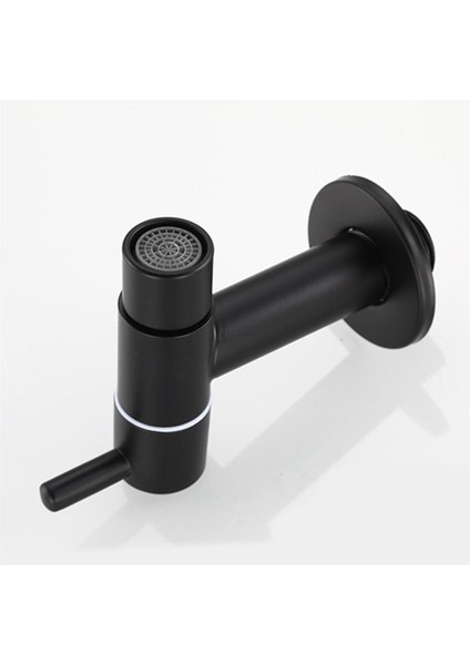 2x Mop Lavabo Musluğu 304 Paslanmaz Çelik Banyo Çamaşır Makinesi Açık Bahçe Tek Soğuk Su Musluğu (Siyah) (Yurt Dışından)