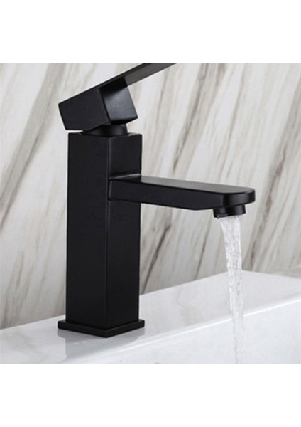 2x Banyo Lavabo Musluğu, Sıcak ve Soğuk Su Havzası Mat Siyah (Yurt Dışından)
