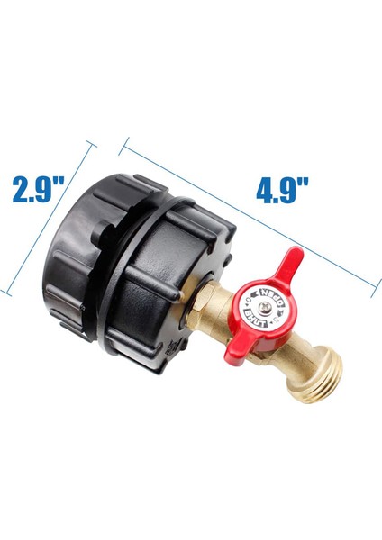2x Ibc Tote Bağlantı Parçası, 275-330 Galon Tank Adaptörü Ince Dişli Vana, Kurşunsuz Pirinç Hortum Musluk Vana Aracı (Yurt Dışından) fırsatları